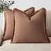 Set of 2 Decorative Linen Fringe Throw Pillow Covers 18×18 Inch,