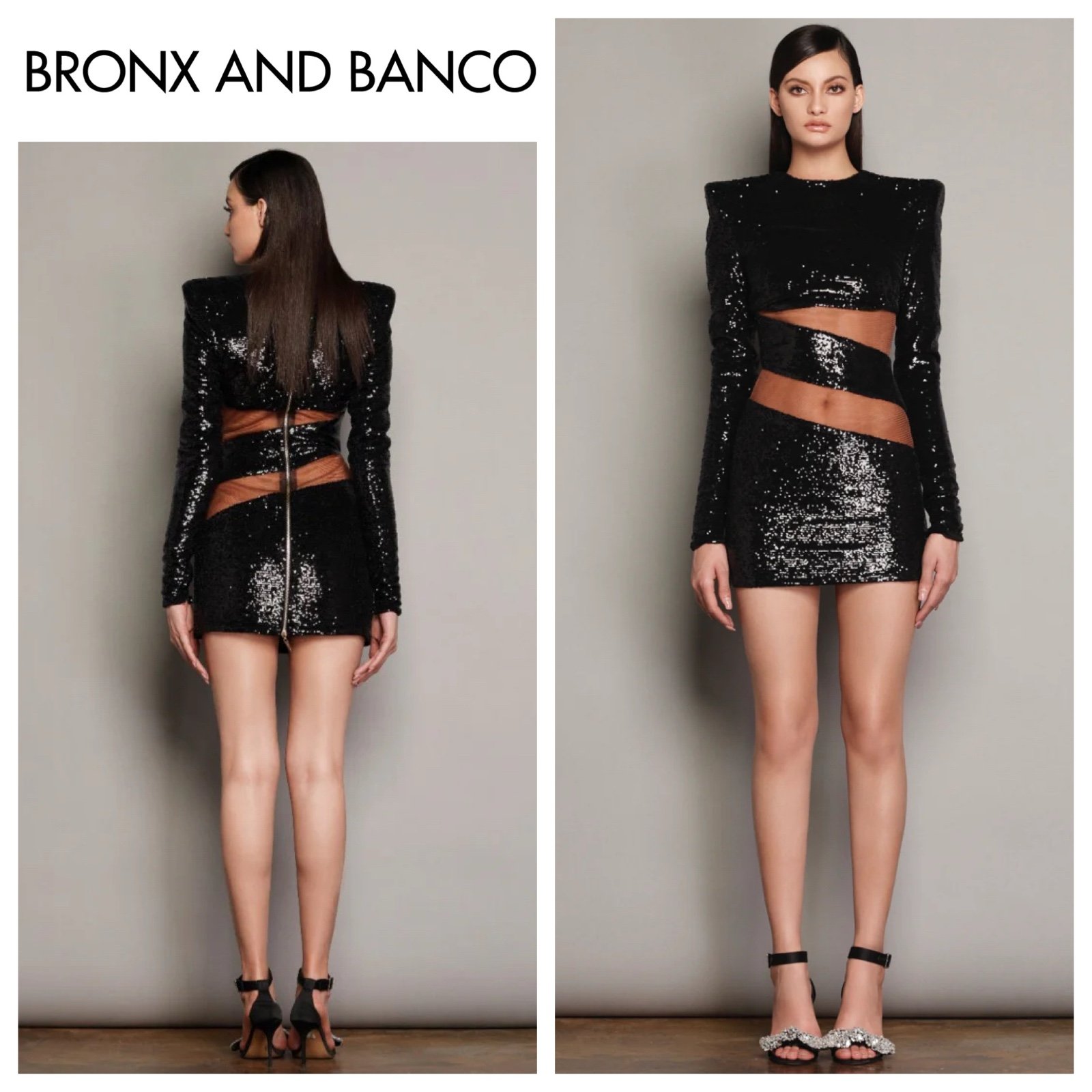 BRONX & BANCO Elise Noir Mini Dress