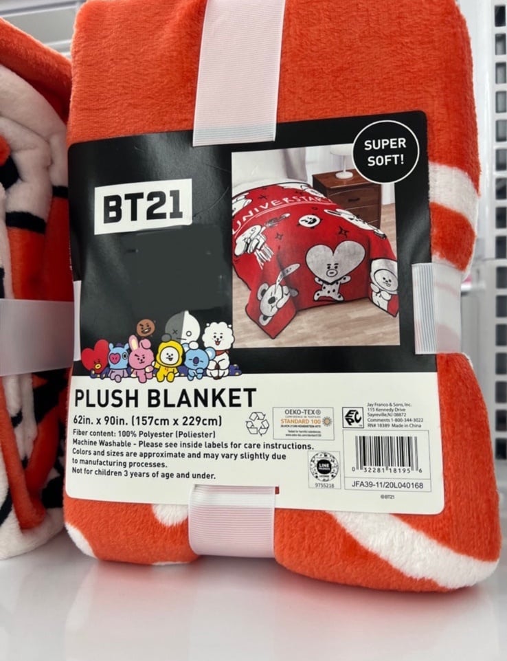 BT21 BTS Plush Throw Blanket