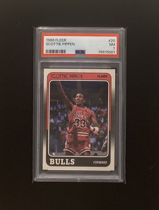 1988 Fleer #20 Scottie Pippen Chicago Bulls Rookie Card RC Graded PSA 7!