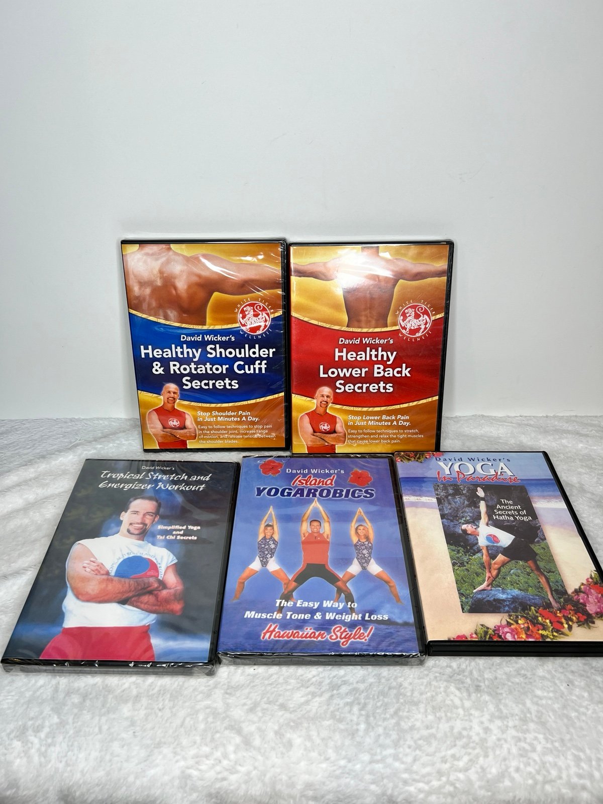 David Wicker's Healthy Lower Back Secrets Healthy Shoulders + Yoga DVD Lot