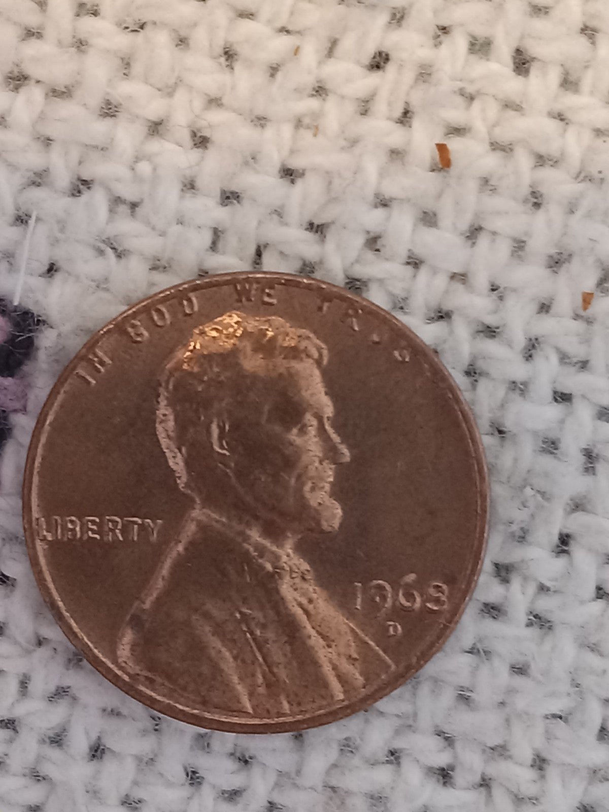 1968,D.MINT LINCOLN MEMORIAL PENNY