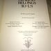 Healing belong to us 1969 oop religion softback paperback book used