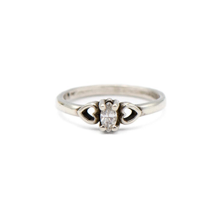 Sterling Silver Marquise Diamond Ring