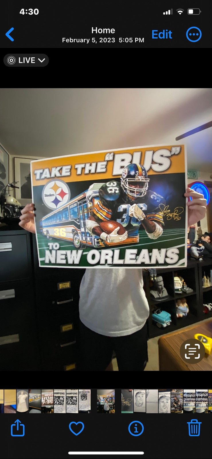 SPORTS POSTER VINTAGE JERMONE JEROME JEROME BETTIS —TAKE THE BUS-POSTER-SIGNATUR