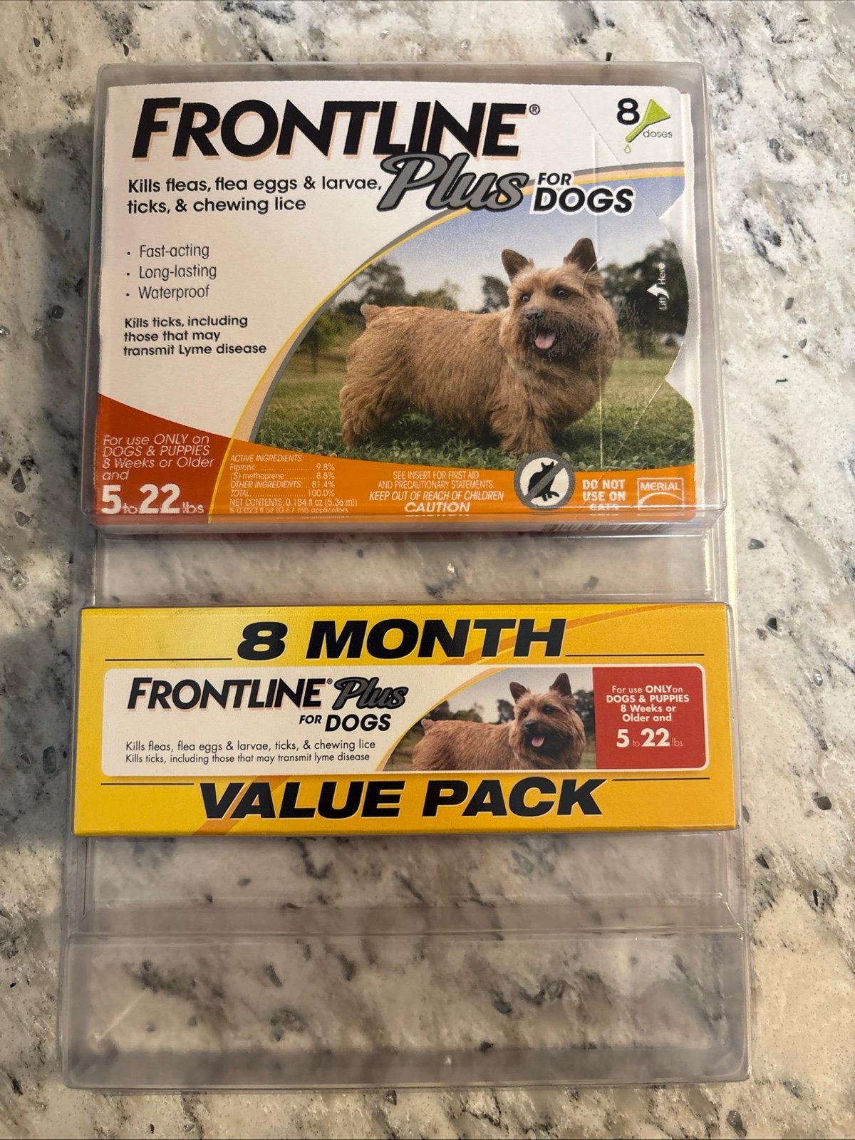 Frontline Plus for Dogs-8 doses!!! Brand new!