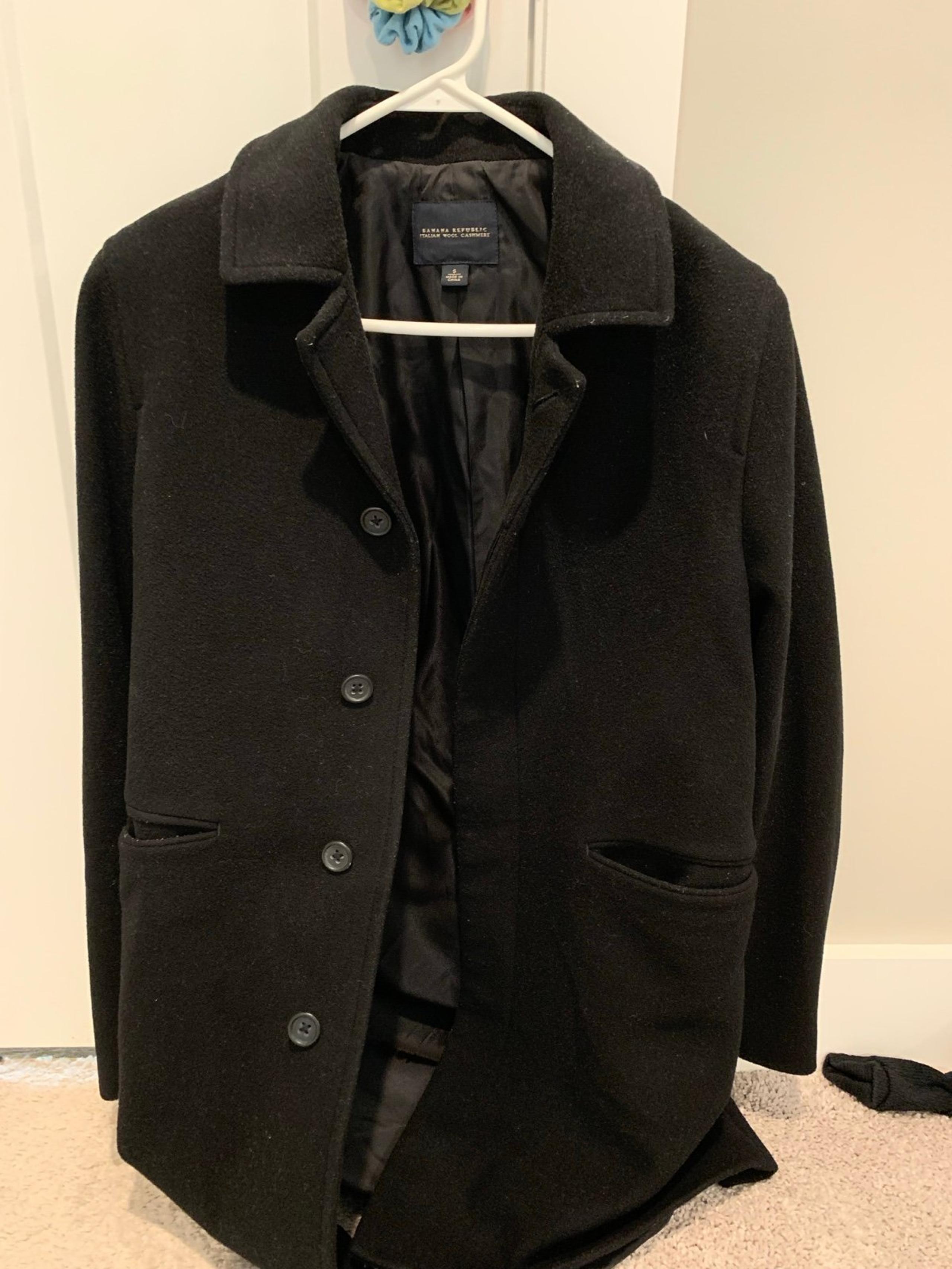 Black Italian wool cashmere jacket