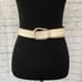 Calvin Klein Jeans women XL genuine leather white belt