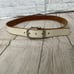 Calvin Klein Jeans women XL genuine leather white belt