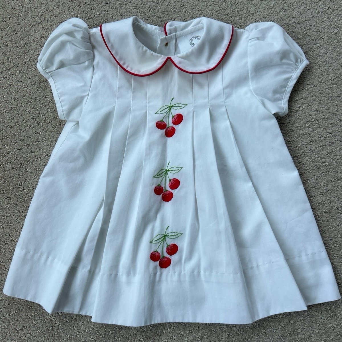 The Proper Peony white cherry dress