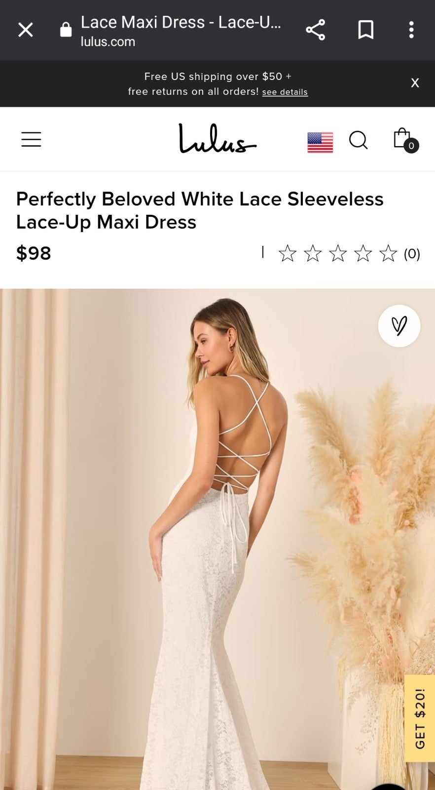 Lulus white lace slit dress