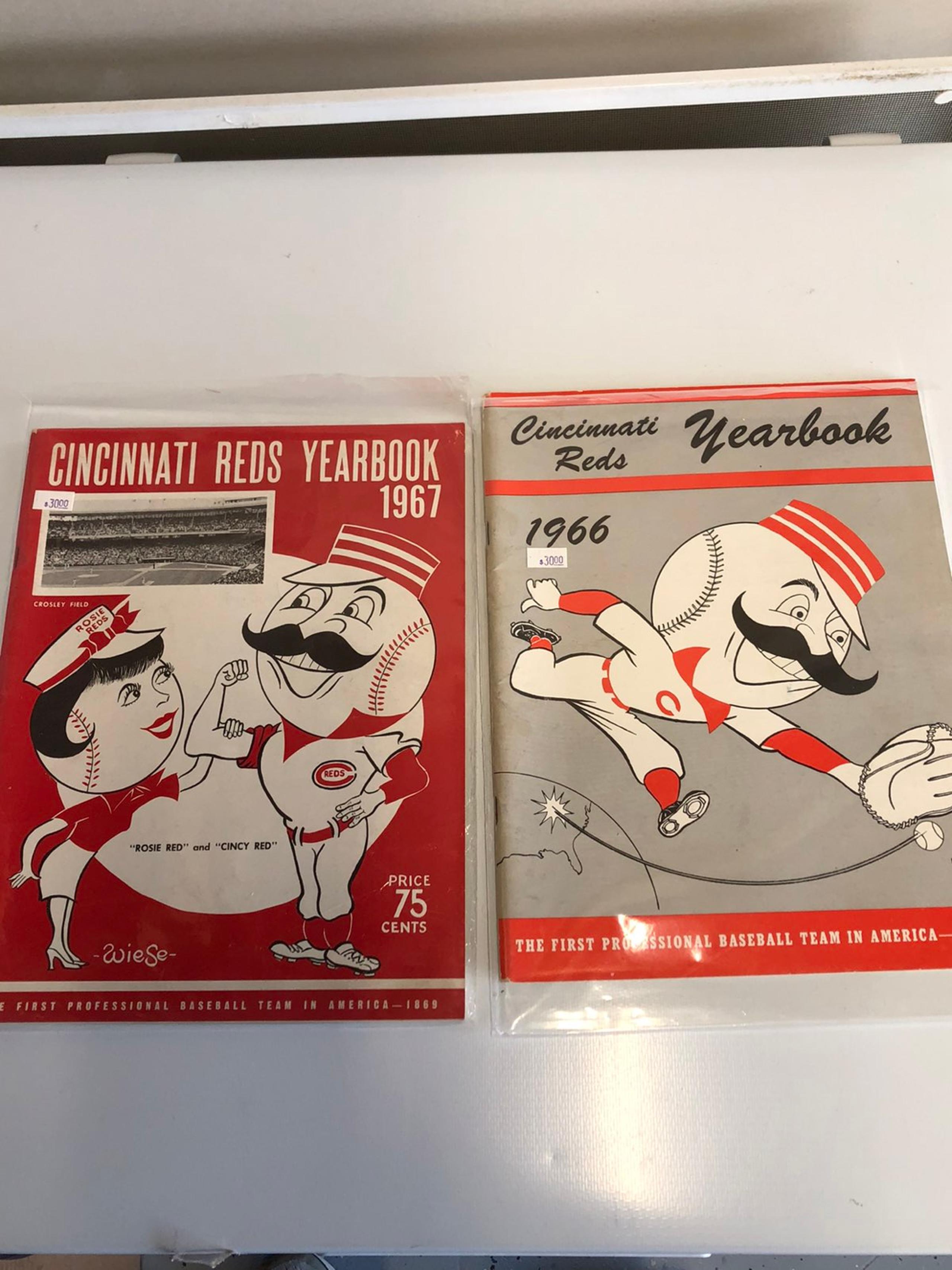 1966 and 1967 Cincinnati Red Year Book Magazines!