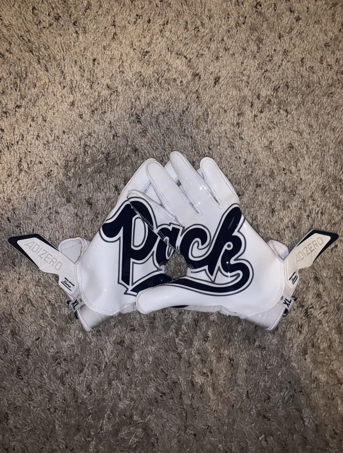 Adidas Football Gloves Nevada Wolfpack Game Used