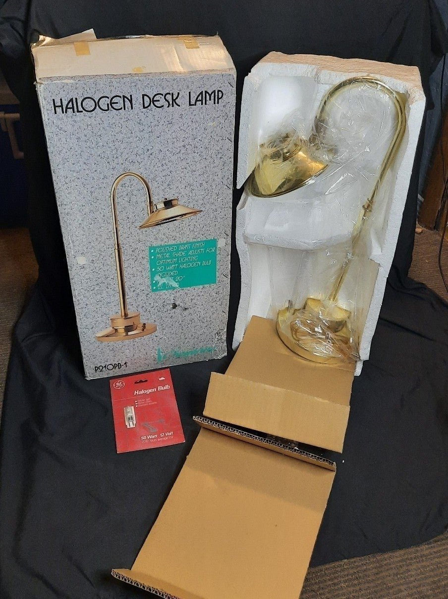 Cheyenne Industries Brass Finish 20 Halogen Desk Lamp P21OPB-1 NEW OPEN BOX