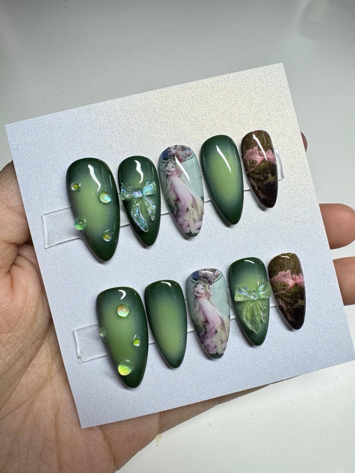 Portals inspired press on nails