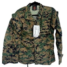 USMC US Marine Core MARPAT Digital Woodland Camo Slant Pocket Shirt 32 XS NEW