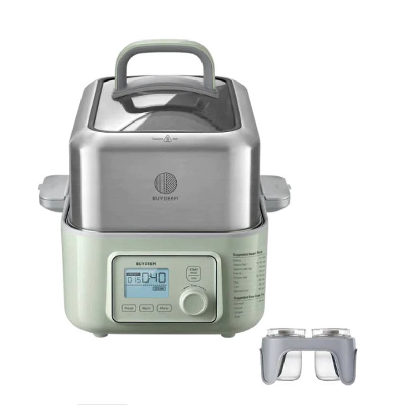 Electric Food Steamer 5QT with Stew Pots