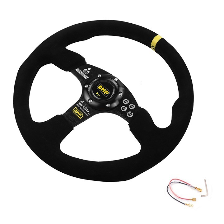 BRAND NEW 14 OMP WRC WORLD RALLY CHAMPION Racing Suede Black Steering Wheel