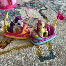 My Little Pony Bumper Cars W/ Sweetie Belle and Royale Bouquet Rare & Retired