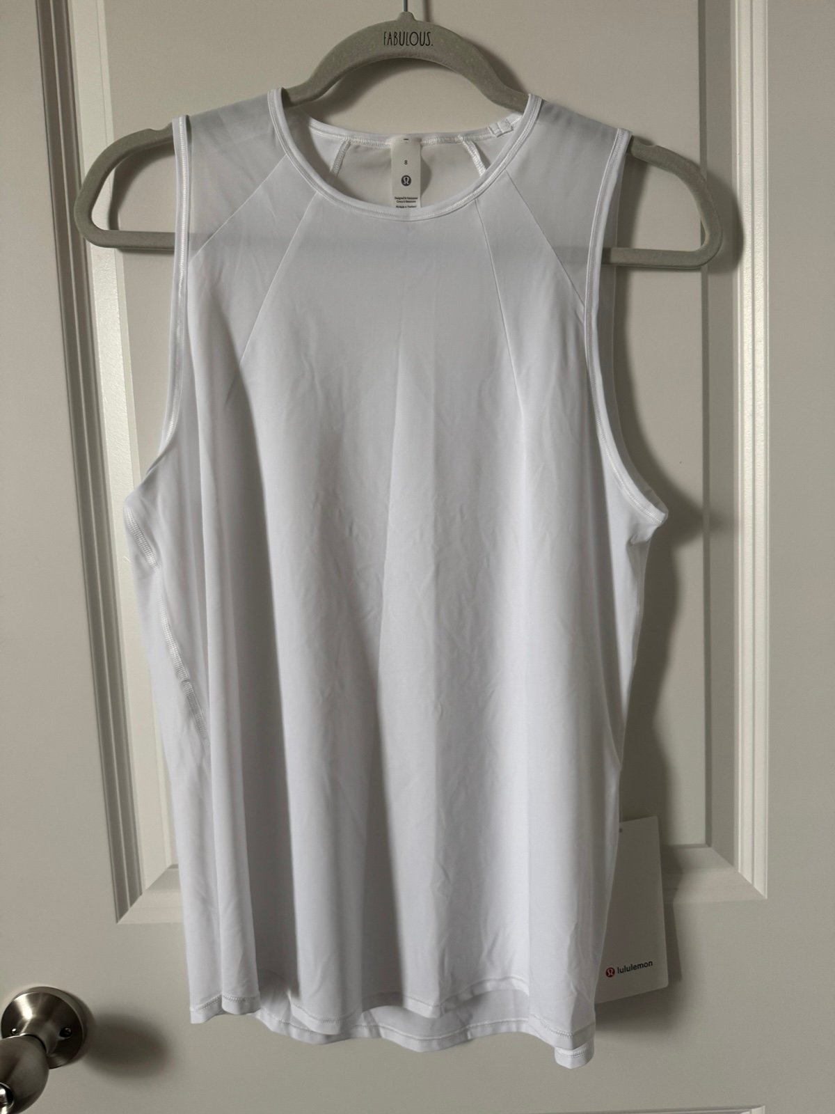 NWT lululemon athletica Sculpt Tank White Sleeveless Top Size 8