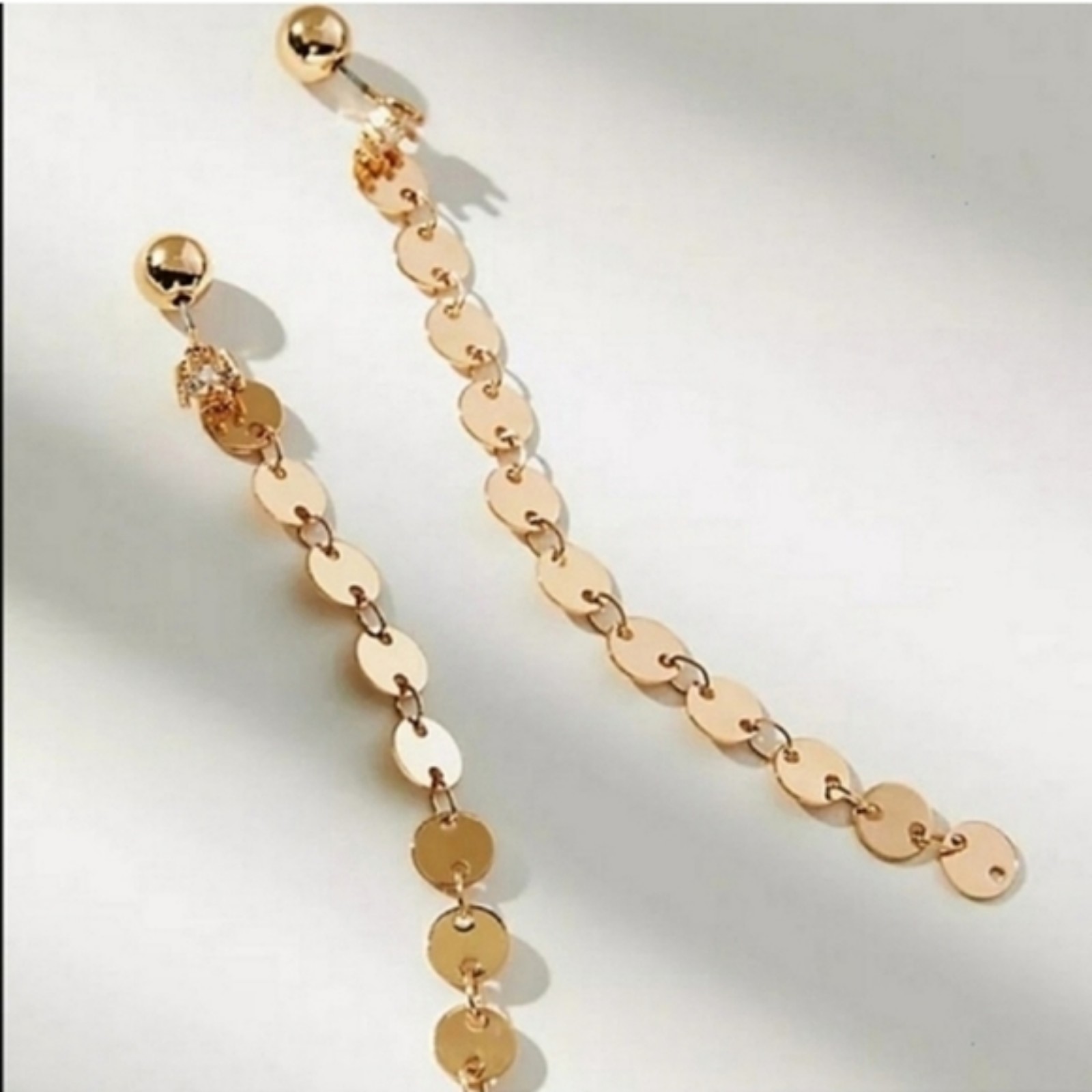 Anthropologie Circle Link Dangle Earrings
