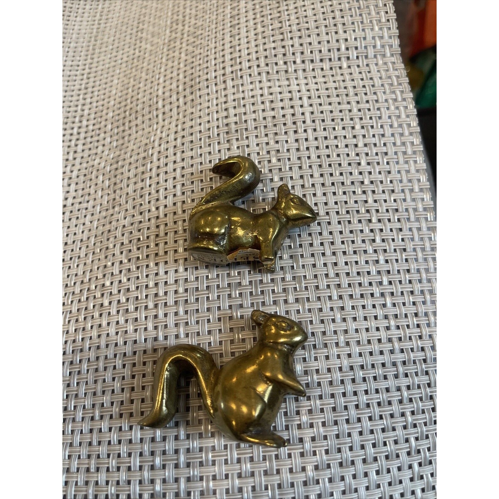 Vintage Seiden Mid Century Modern Brass Squirrels
