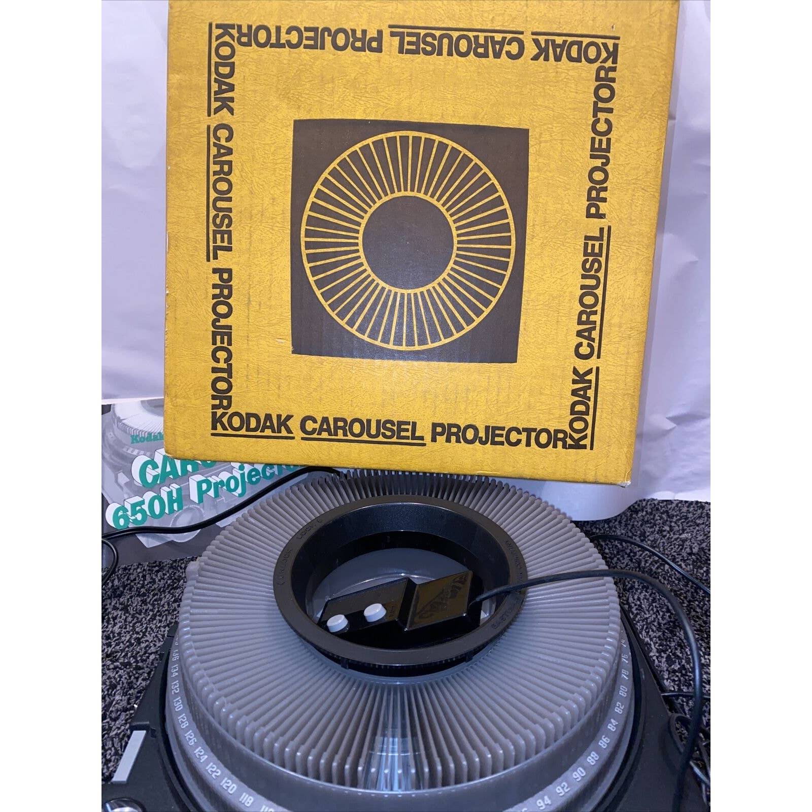 Kodak 650H Carousel Slide Projector Remote Slide Loader Tested
