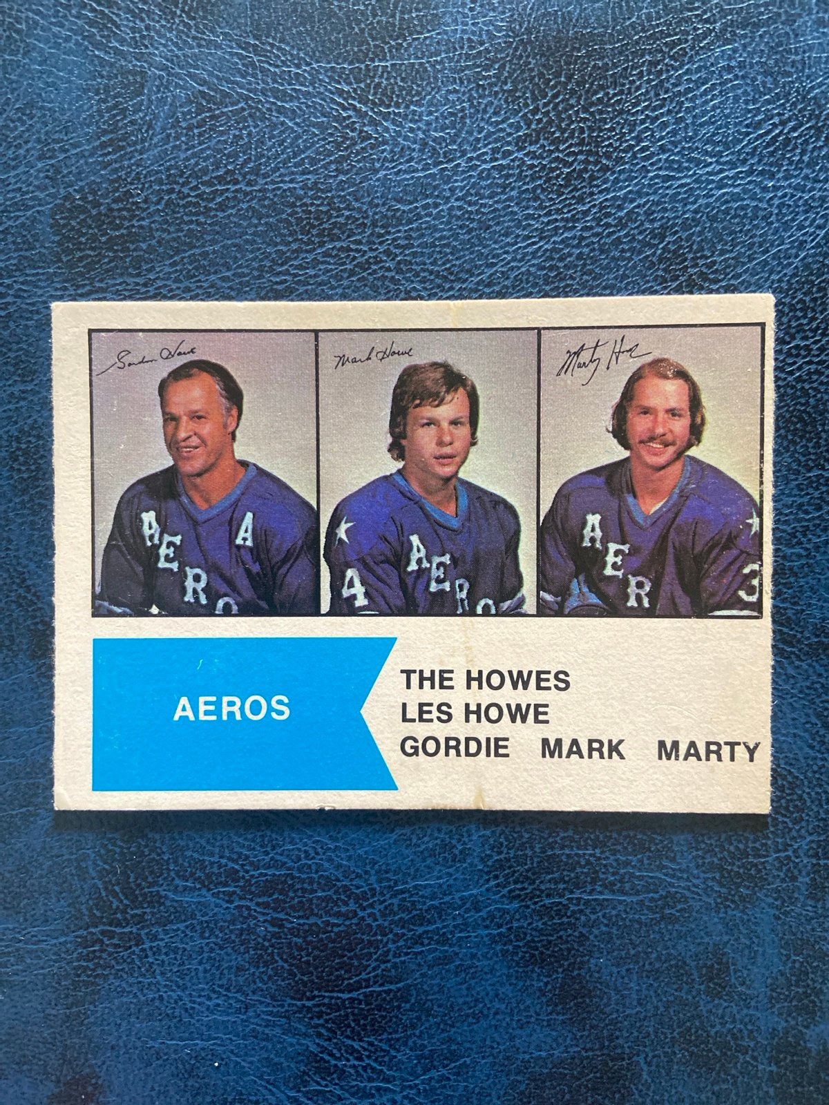 MARK MARTY GORDIE HOWE 1974-75 O-PEE-CHE WHA THE HOWES #1 NHL Card HOUSTON AERO