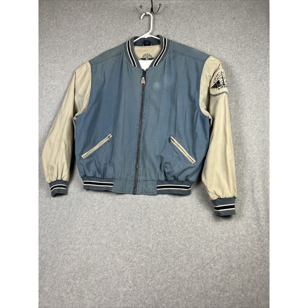 Vintage 90s Dockers Levis Varsity Jacket 100 % Cotton Men’s Medium