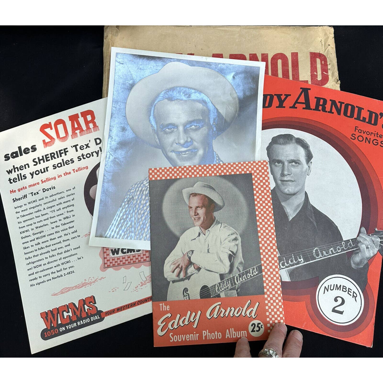 Eddy Arnold Autographed A Special Souvenir Package 4 Items 1950