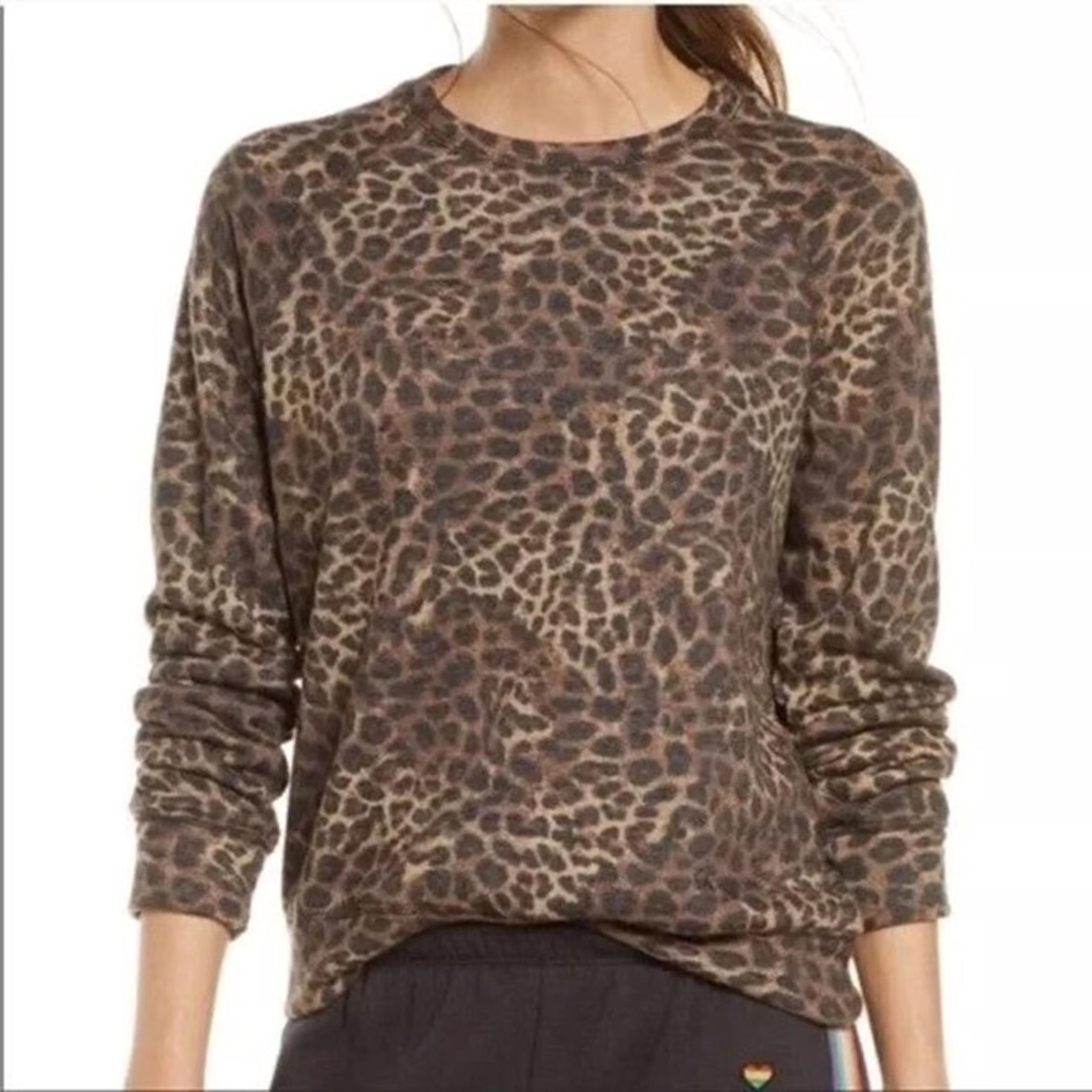 SPIRITUAL GANGSTER Old School Leopard Printed Sweatshirt