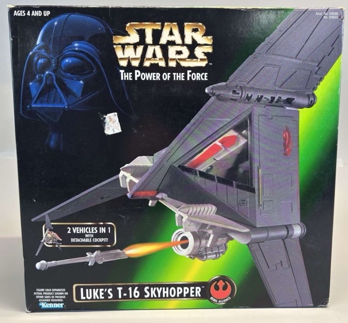 Luke’s T-16 skyhopper Star Wars potf vintage 1996, cib, NICE!