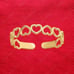 14k Open Hearts Toe Ring