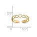 14k Open Hearts Toe Ring