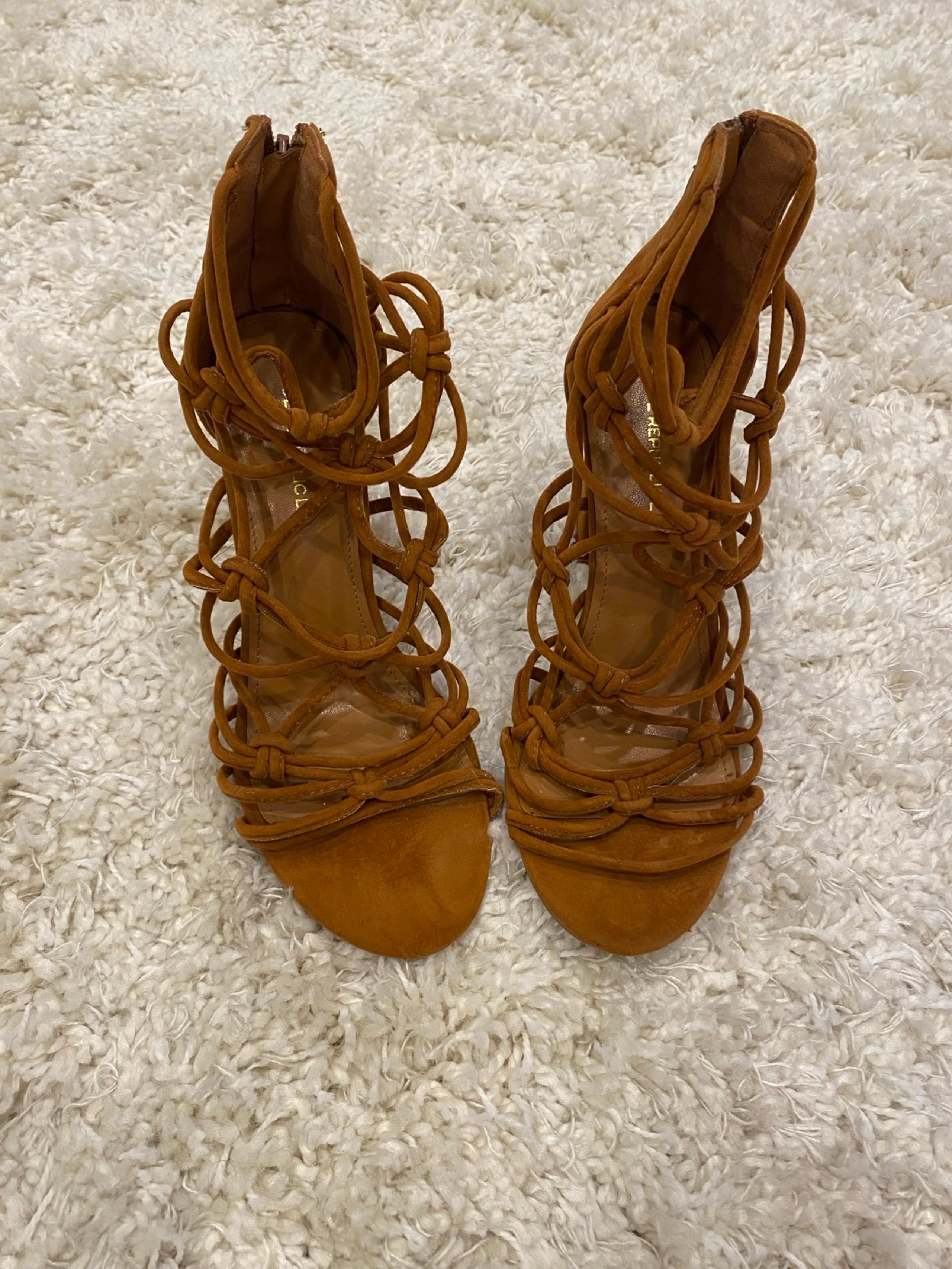 Forever 21 suede strapy heels