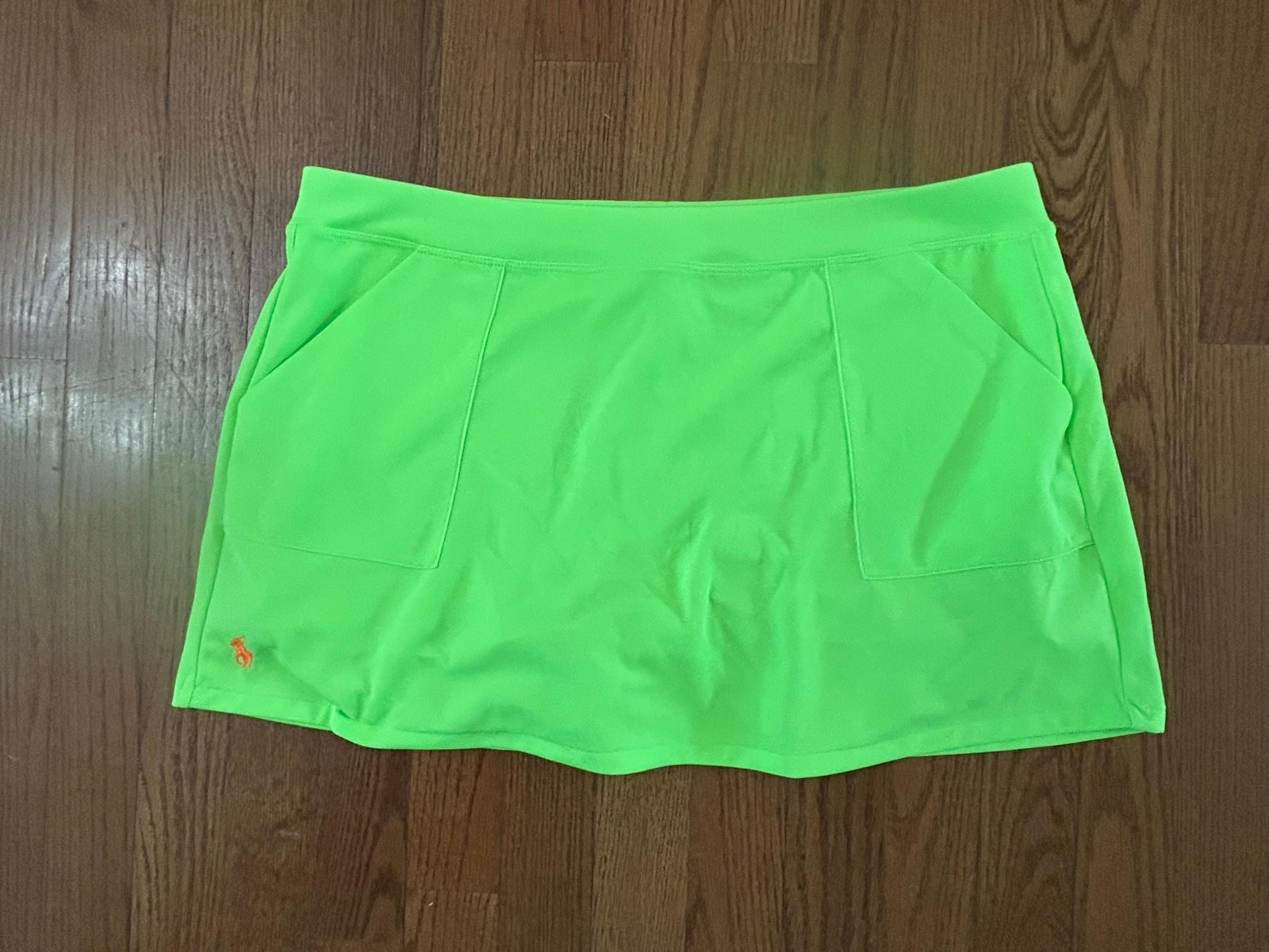 Ralph Lauren Women’s Athletic Skort Neon Green Women’ s Large EUC