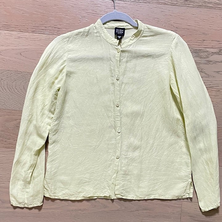 Eileen Fisher Silk + Linen Shirt sz XS / PP