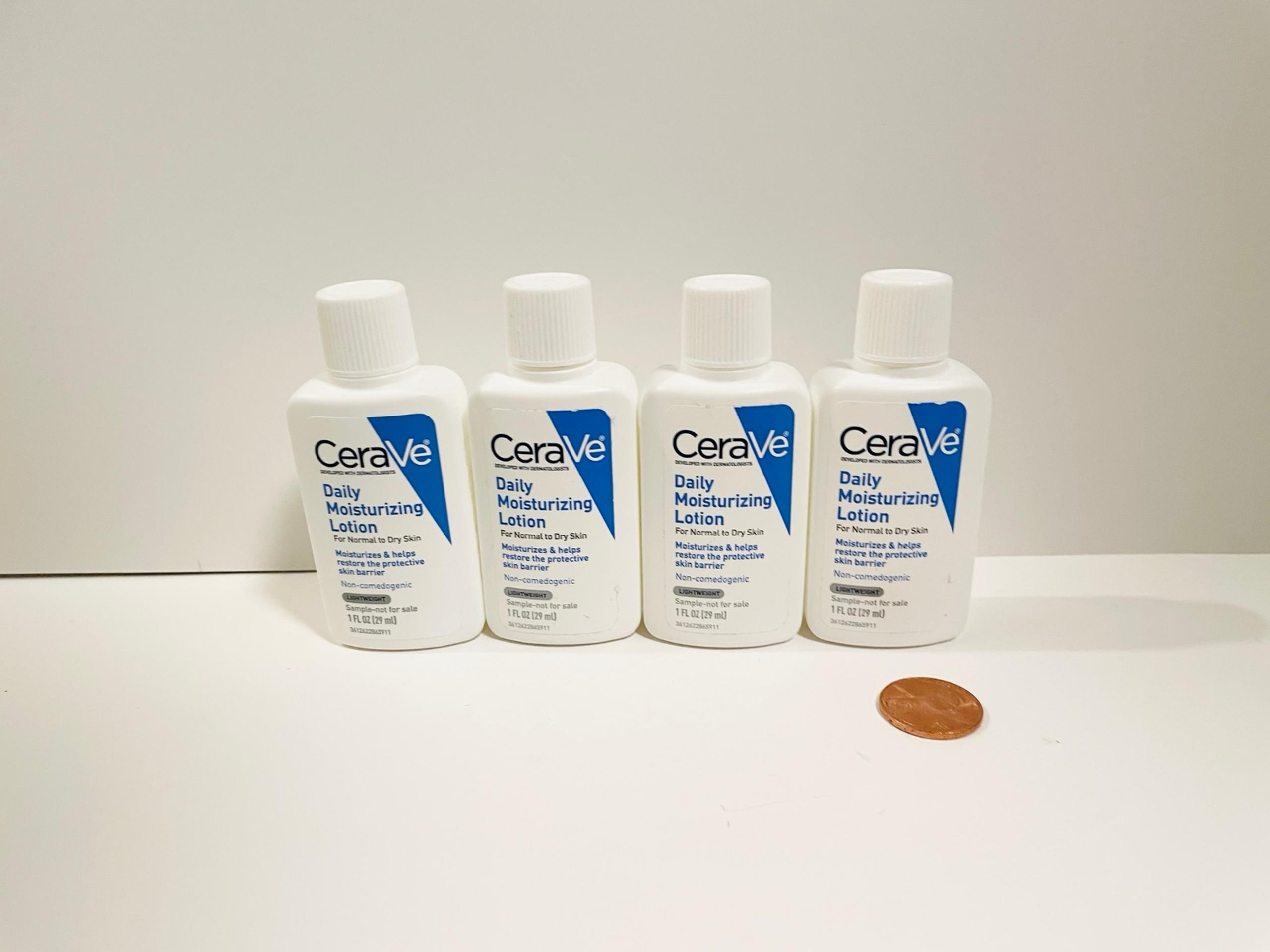 4 CeraVe Daily Moisturizing Lotion 1 fl oz Travel Size Mini