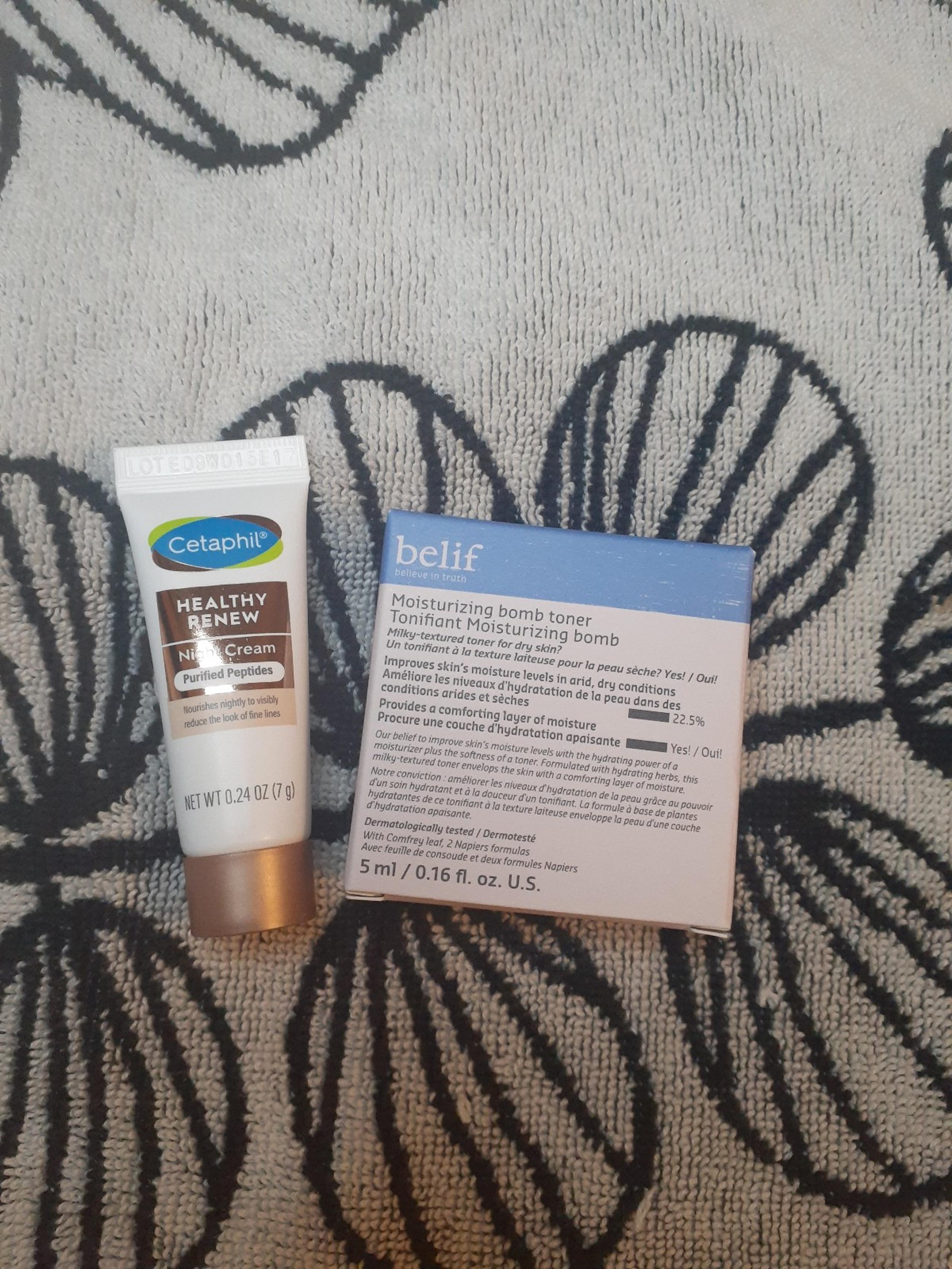 Bundle Cetaphil Healthy Renew Night Cream & belif Moisturizing Bomb Toner