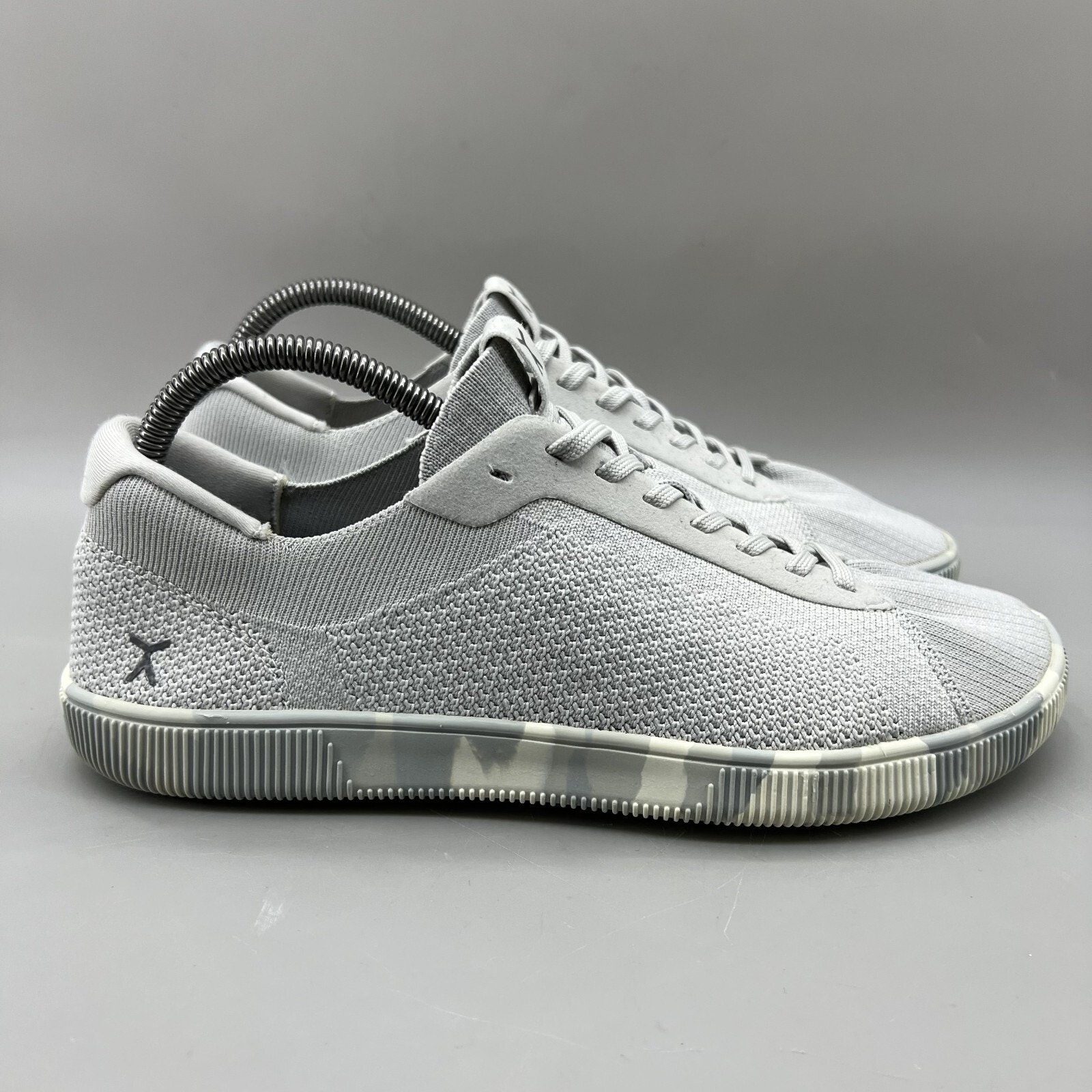 Women's 10 / Men's 9 - Flux Adapt Barefoot Sneakers White Gray Knit Camo Shoes