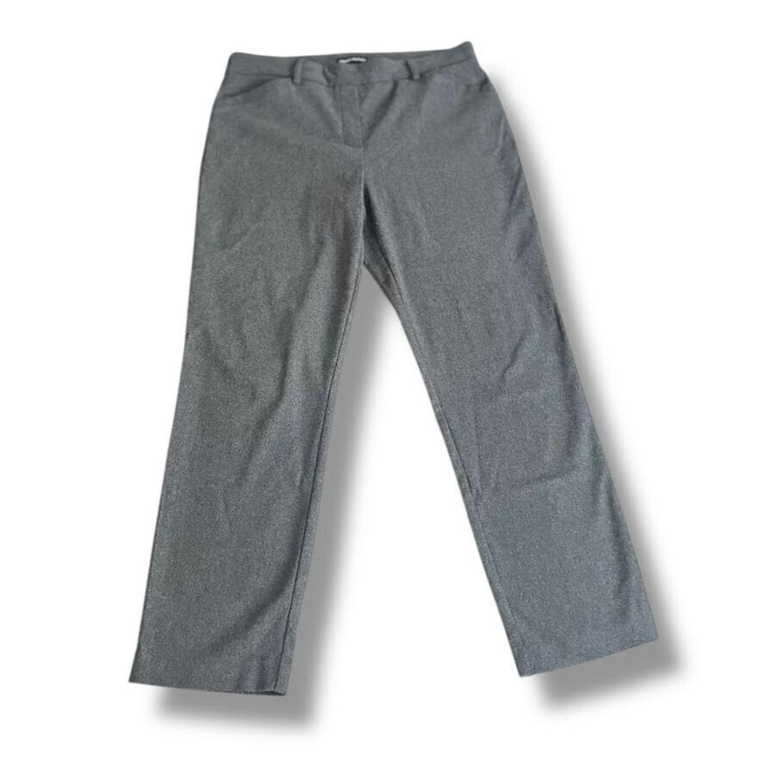 Hilary Radley Pants Women's L Gray Pull-On Dressy Slim Leg Stretch Career Work
