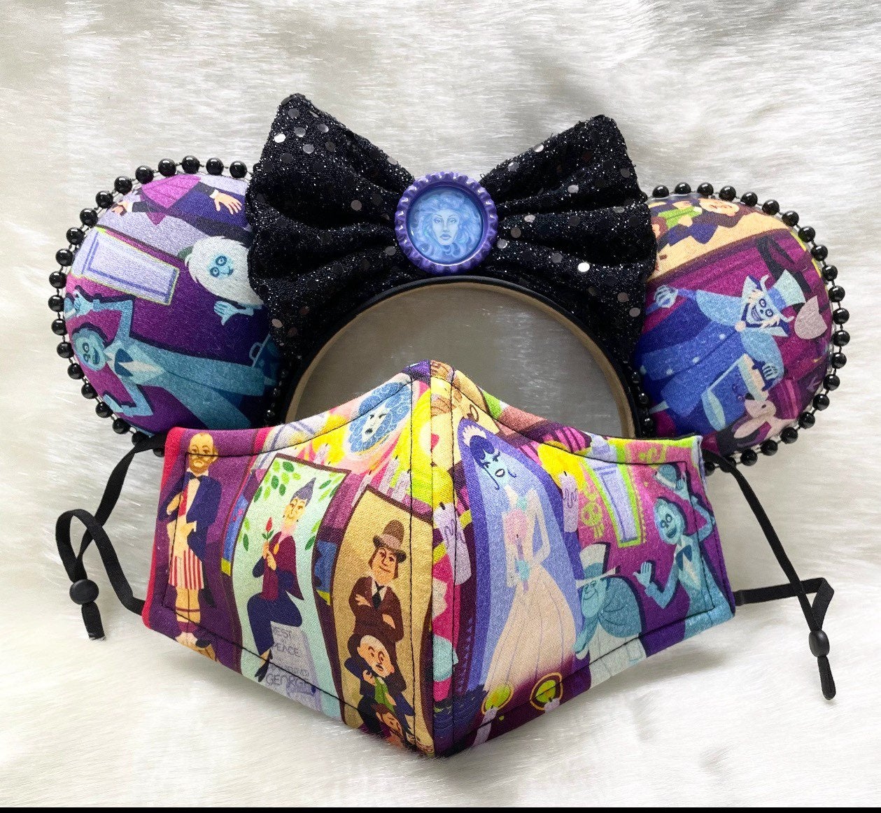 Disney Minnie Mouse ears mask adult set