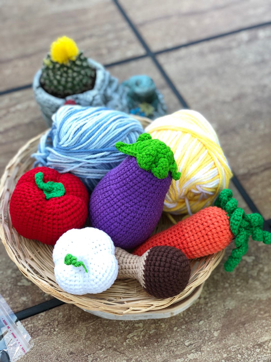 Crochet play vegetables set (5pcs)-Play