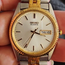 Seiko Quartz Datejust Vintage Two Tone Men's