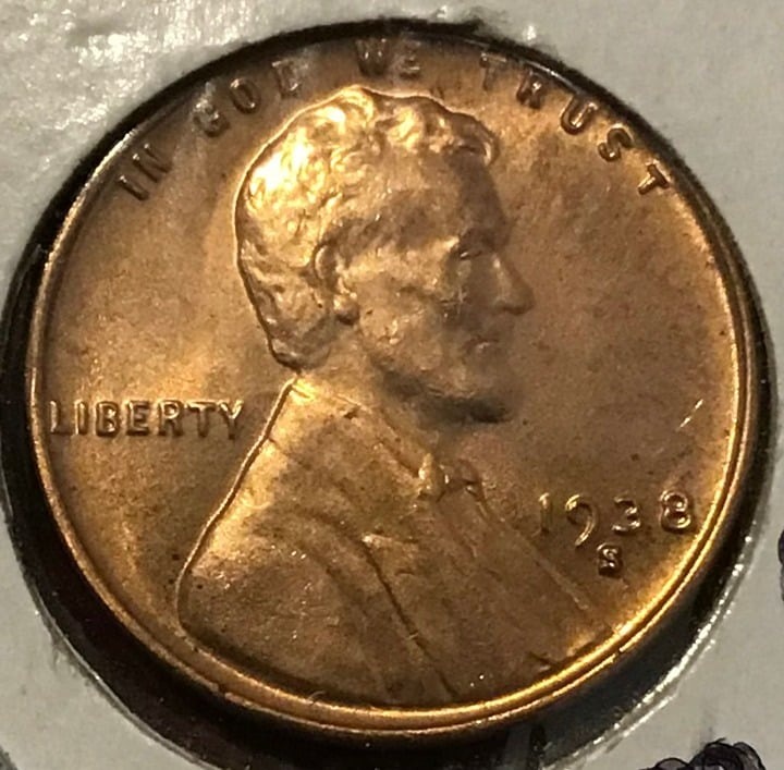 1938-S Lincoln Wheat Cent Gem BU