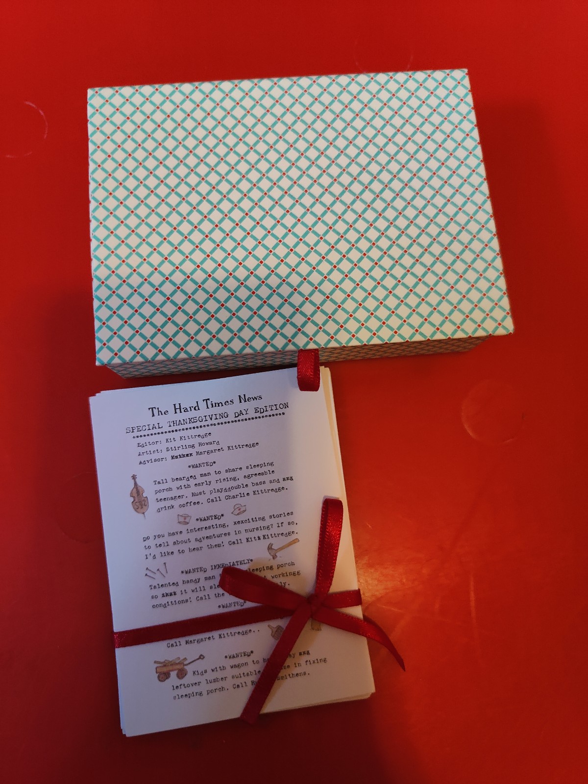 American Girl kit typewriter set box