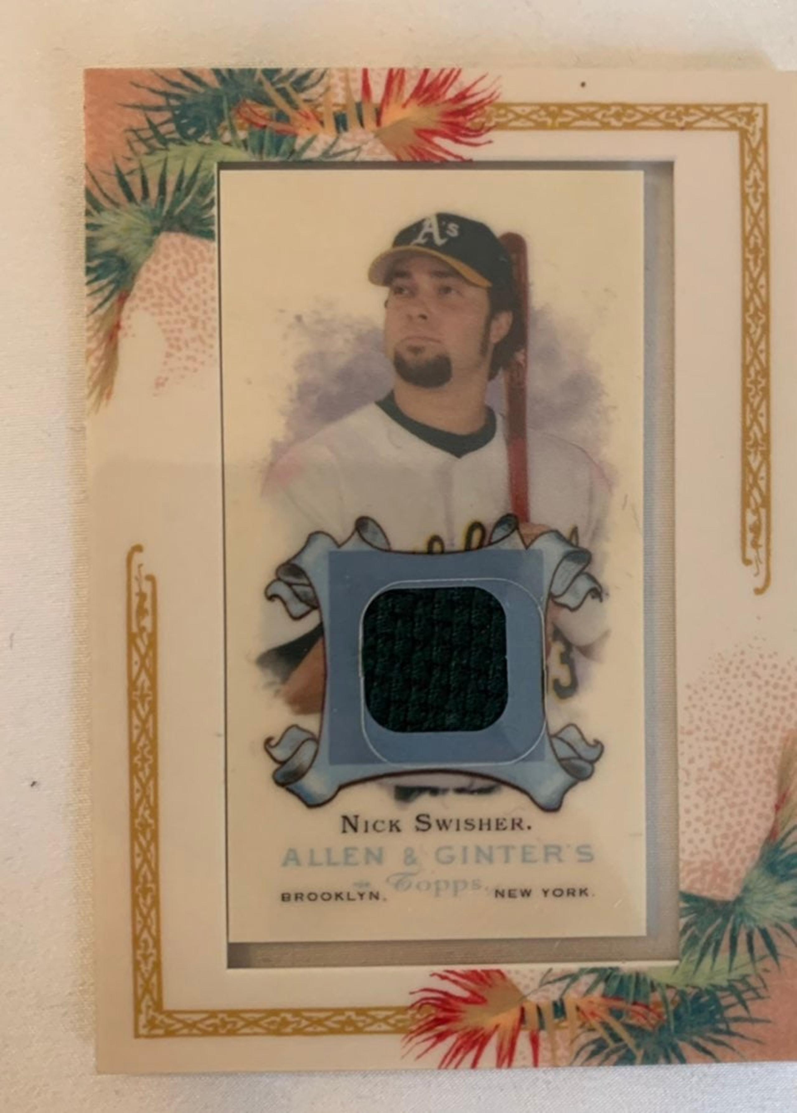 Nick Swisher Jersey Piece MLB Baseball Card Fermi Bubbles Grading C