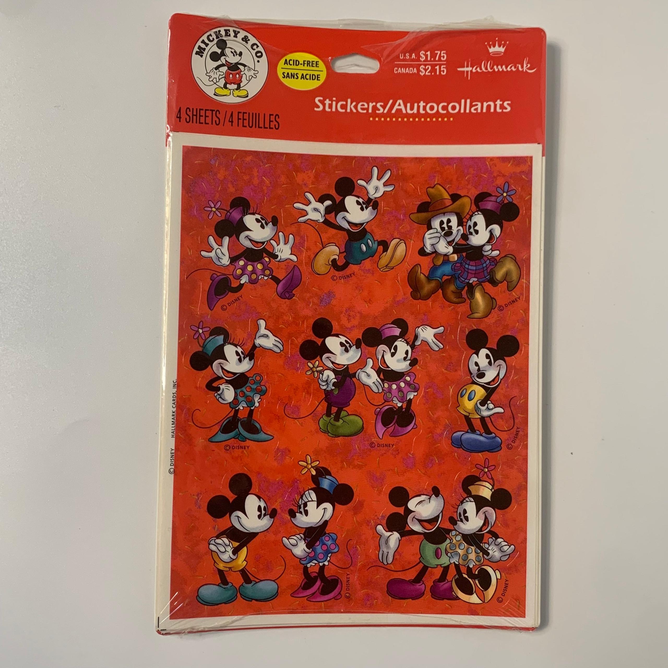 Hallmark Disney Mickey & Co Stickers NEW Mickey & Minnie Stickers