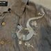 BC ETHIC ASIAN DRAGONS Embroidered SILK Loop Collar M Shirt Gray