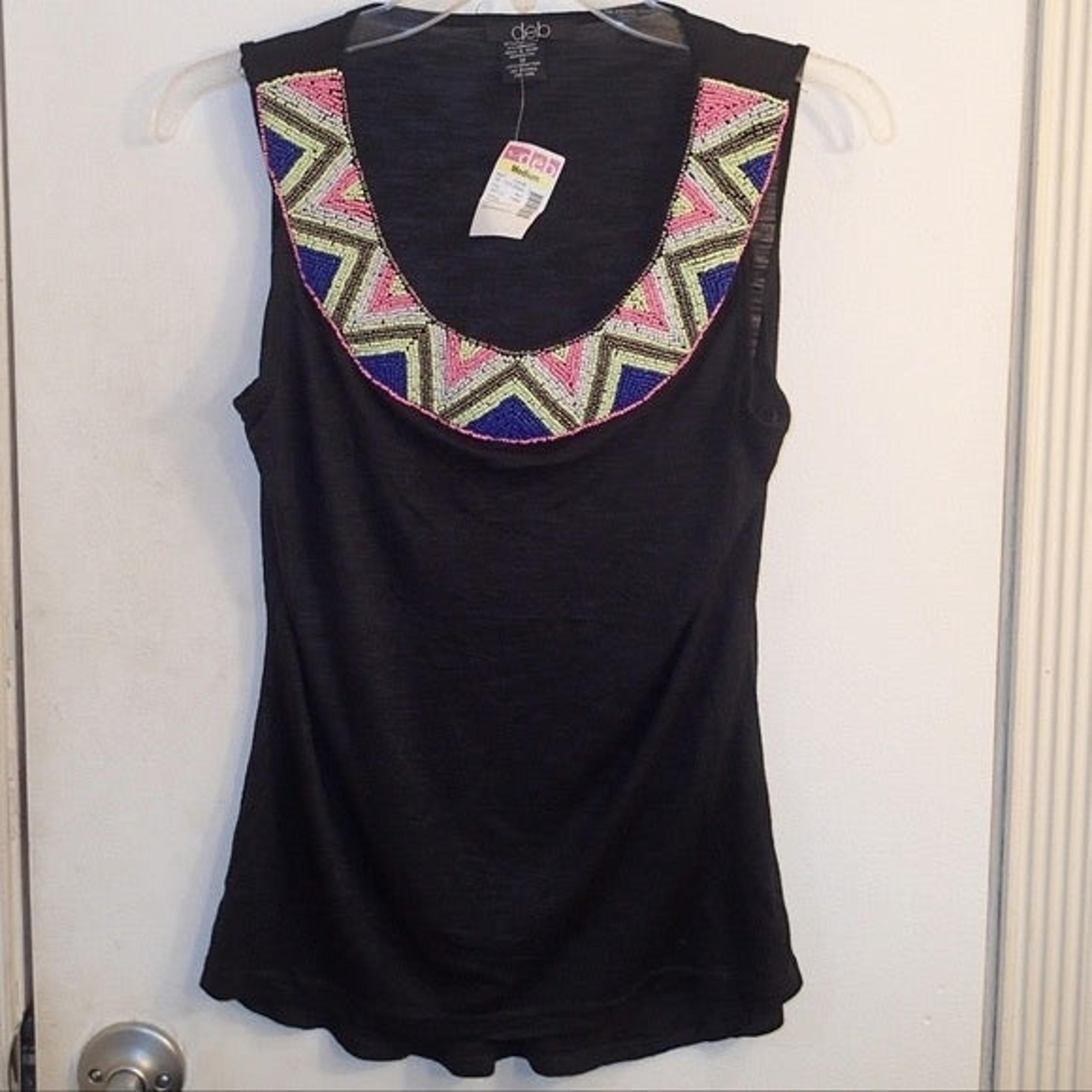 Deb Beaded Neck Detail Tank